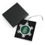Let Us Adore Him Pewter Snowflake Ornament