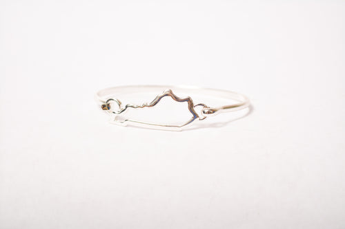 Silver Outline State Bracelet