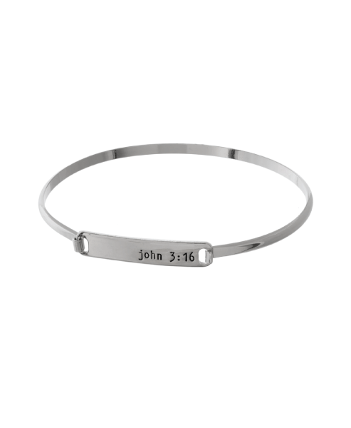 John 3:16 Silver Bracelet