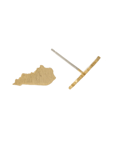 Gold State Stud Earrings