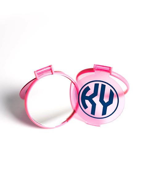 KY Monogram Compact Mirror