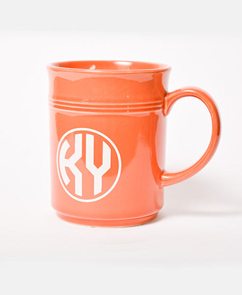 Coral Monogram Mug