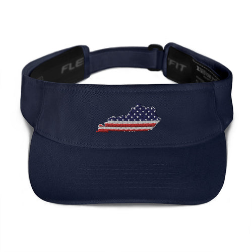 American Flag Kentucky Visor (Navy)
