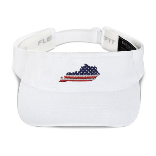 American Flag Kentucky Visor (White)