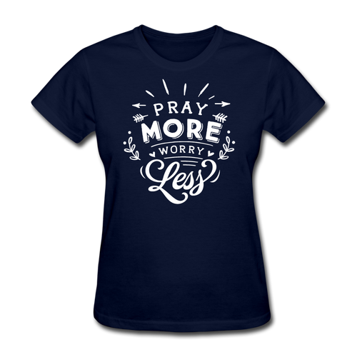 Pray More SS Tee - navy