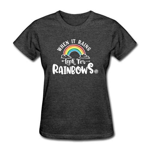 When It Rains SS Tee - heather black