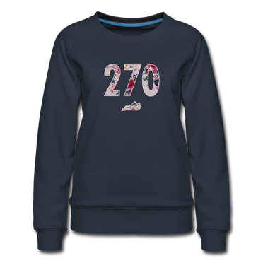 270 Floral Premium Sweatshirt - navy