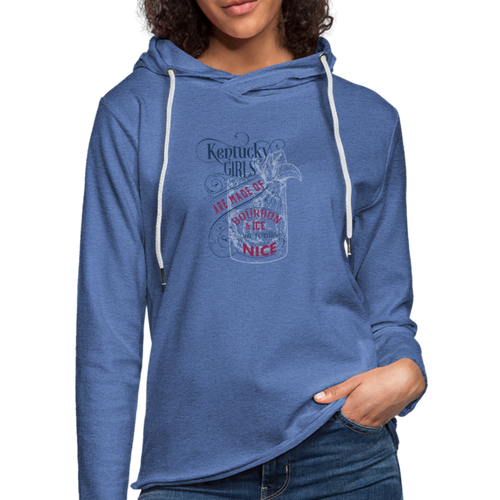 Bourbon & Ice Lightweight Hoodie - heather Blue