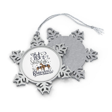Let it Snow Pewter Snowflake Ornament