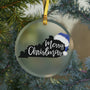 Kentucky Christmas Glass Ornament