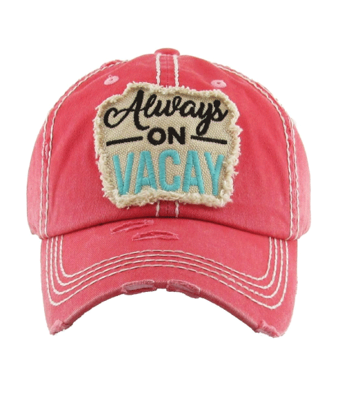 On Vacation Hat Pink