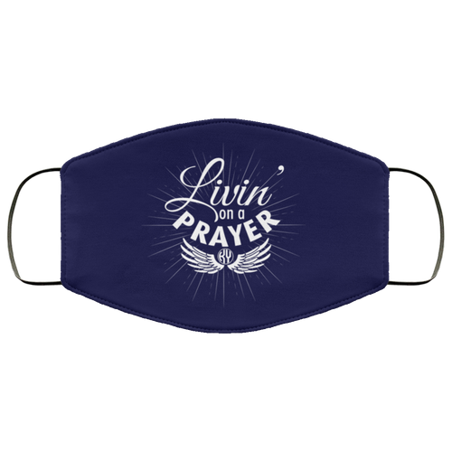 Livin' on a Prayer Face Mask (Navy)