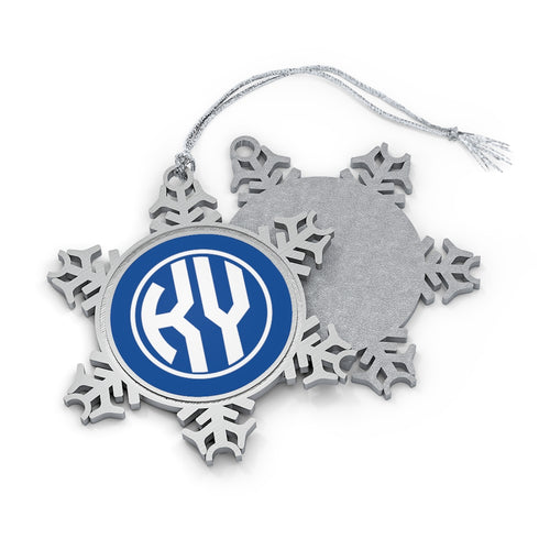KY Girl Pewter Snowflake Ornament
