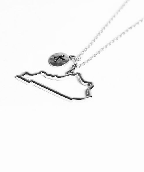 Silver State Outline Necklace