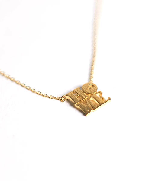 Gold HOME Necklace