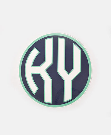 KY Navy & Mint Coaster