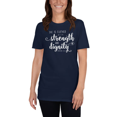 Strength and Dignity Navy SS Tee