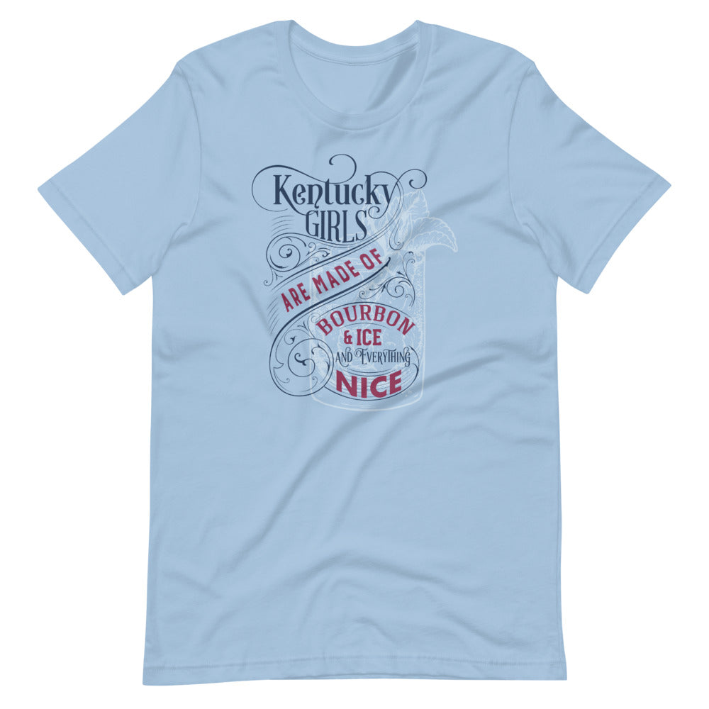 Womens Kentucky Tshirt - Kentucky Girls Are Bourbon And Ice Womens Kentucky Tshirt - Kentucky Girls Are Bourbon And Ice