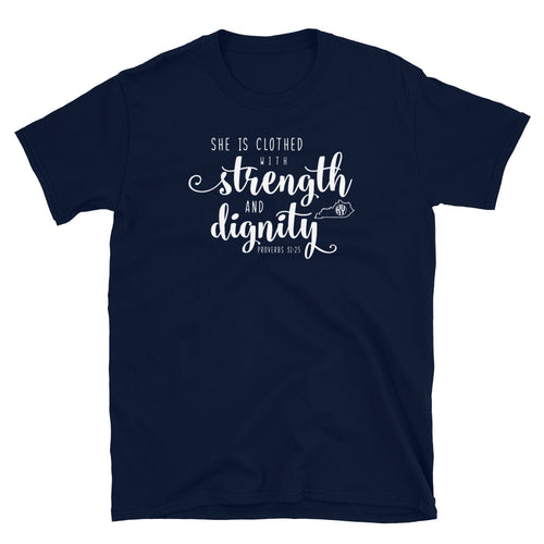 Strength and Dignity Navy SS Tee