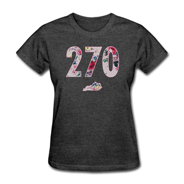 270 Floral SS Tee - heather black