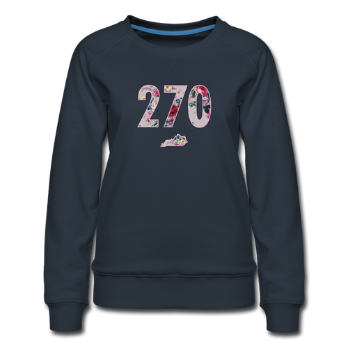 270 Floral Premium Sweatshirt - navy